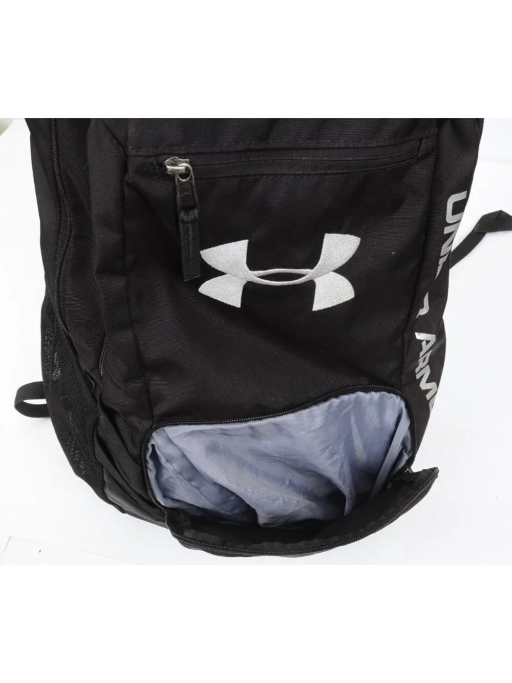 Under Armour Storm 1 Team Hustle All Sport Backpack Black Silver Rucksack